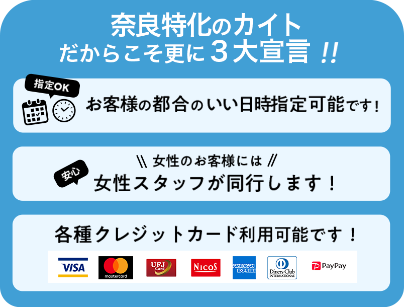 不用品回収カイトだからこそ更に３大宣言